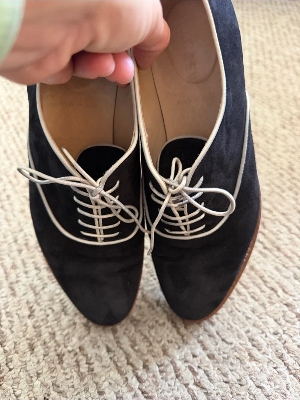 J. Crew black suede